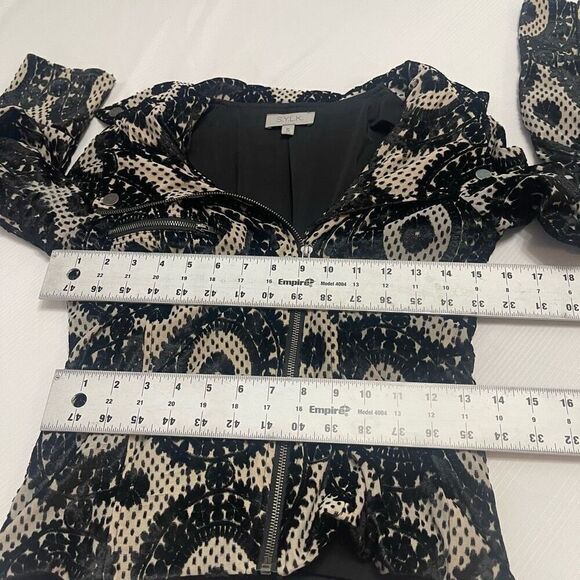 S.Y.L.K. Velvet Baroque By Zoe Karssen Black Jacket Size Small - Picture 5 of 9